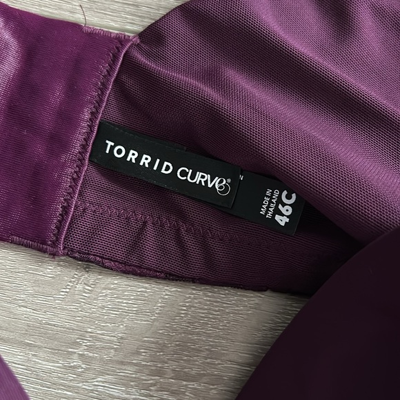 Torrid Curve 46C Dark Purple Lace Bra - Picture 5 of 8